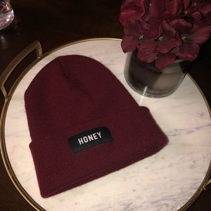 Honey Brand Maroon Beanie